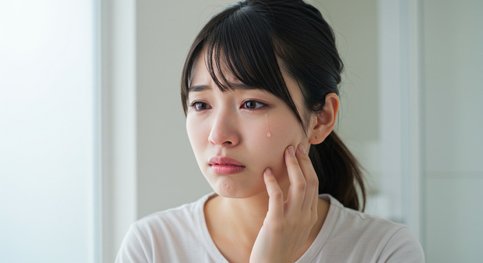 親知らずに悩む女性